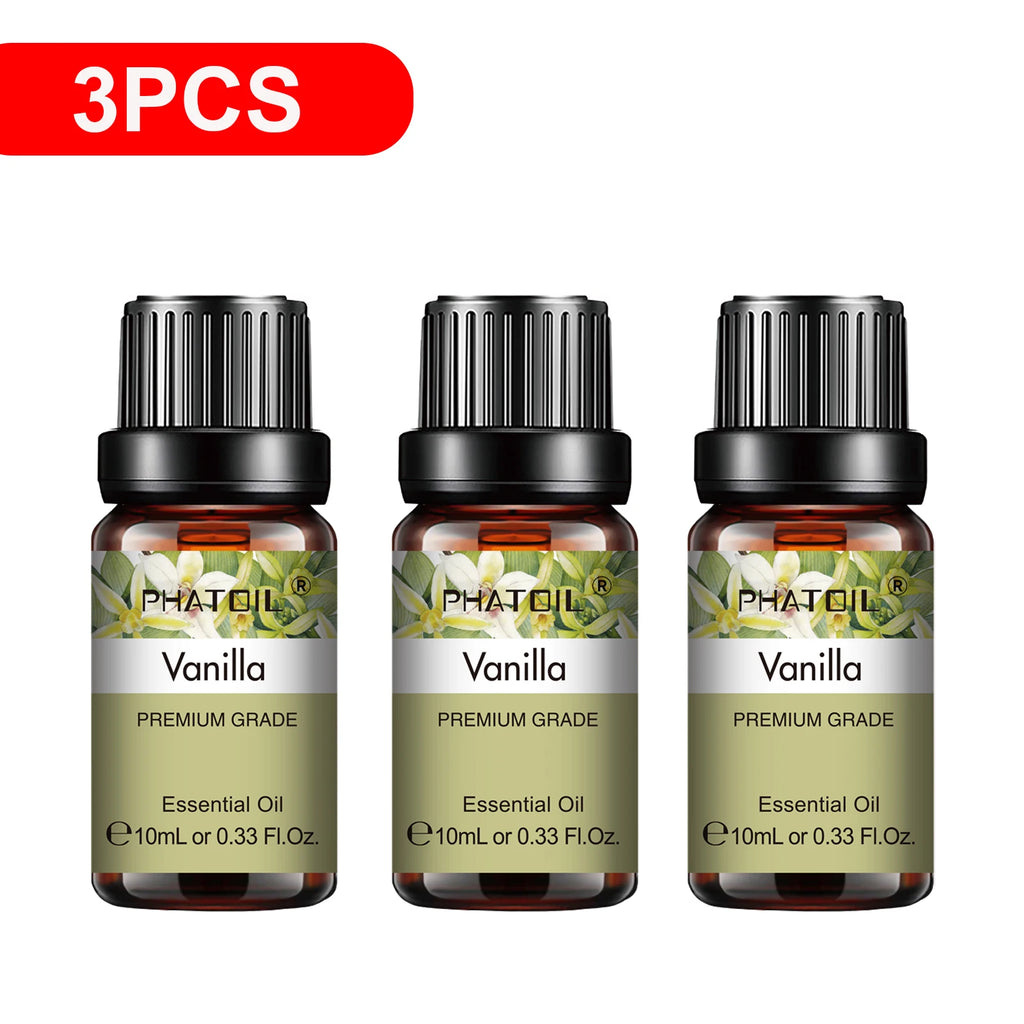 PHATOIL 3-Pack Essential Oils Gift Set | 10ml Aromatherapy Oils