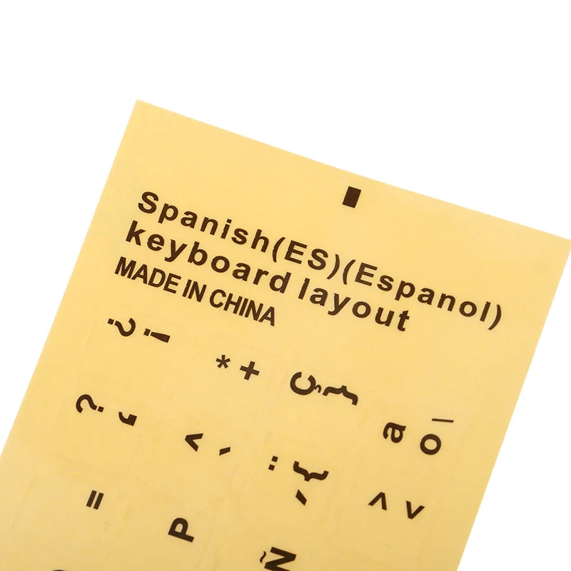 Spanish & Portuguese Transparent Keyboard Stickers | Laptop & PC