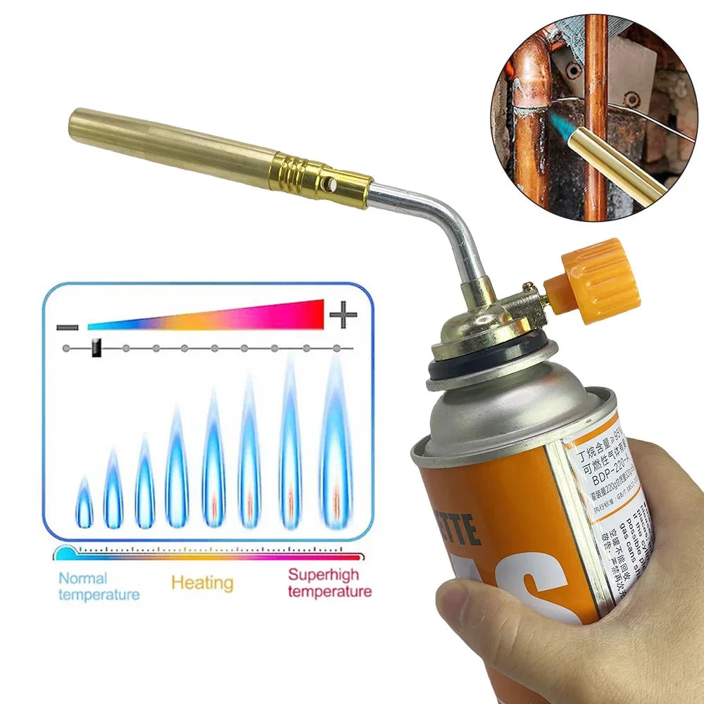 1PC Outdoor Camping BBQ Portable Soldering Heat Gun Butane Burner Welding Gas Torch Flame Gun Brazing Flamethrower Oasis Select