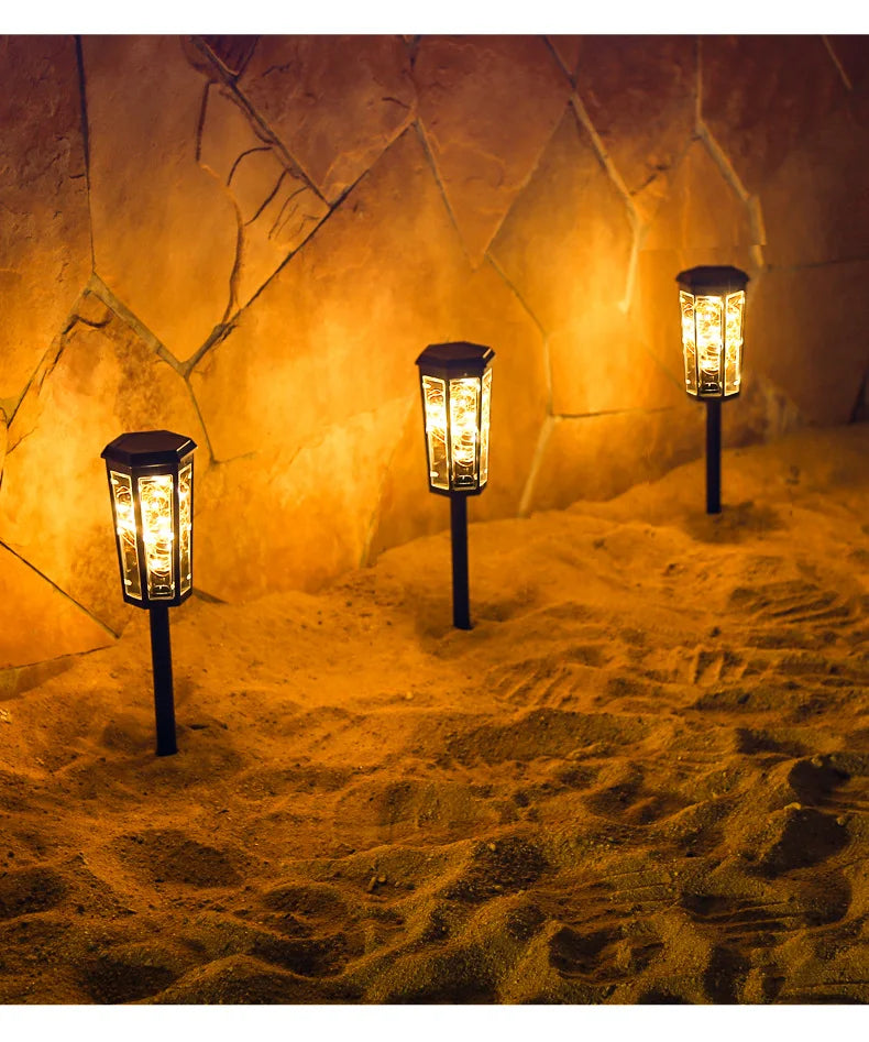 Solar Lamps Light Up Automatically When It Gets Dark. Outdoor Lamps Are Inserted for Garden and Courtyard Atmosphere Decoration Oasis Select Light string model