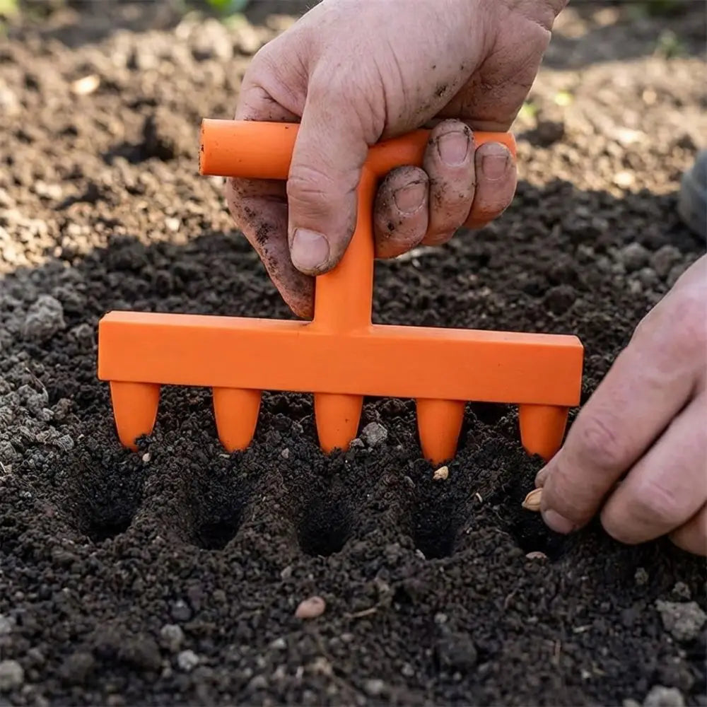 5-Prong Manual Soil Hole Drill Tool | Ergonomic Garden Planter Garden Planting Tool Oasis Select
