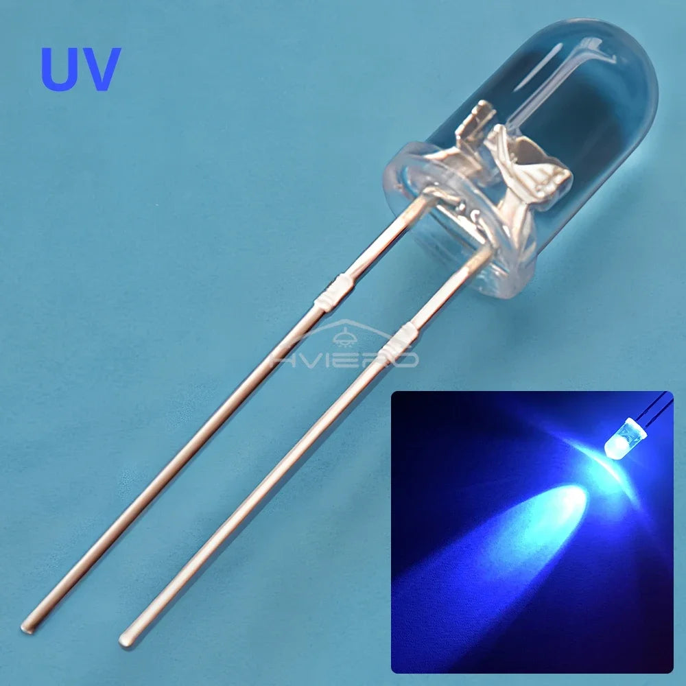 5mm Super Bright LED Diodes 100/200 Pack – 9 Colors