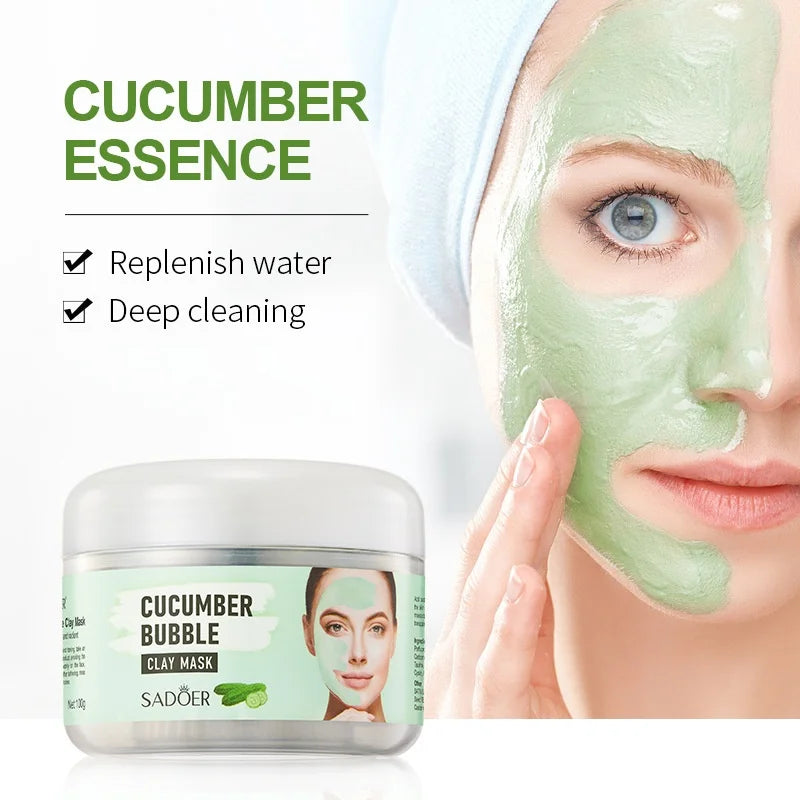SADOER Cucumber Bubble Mask – Moisturizing All Skin Types Bubble Face Mask Oasis Select