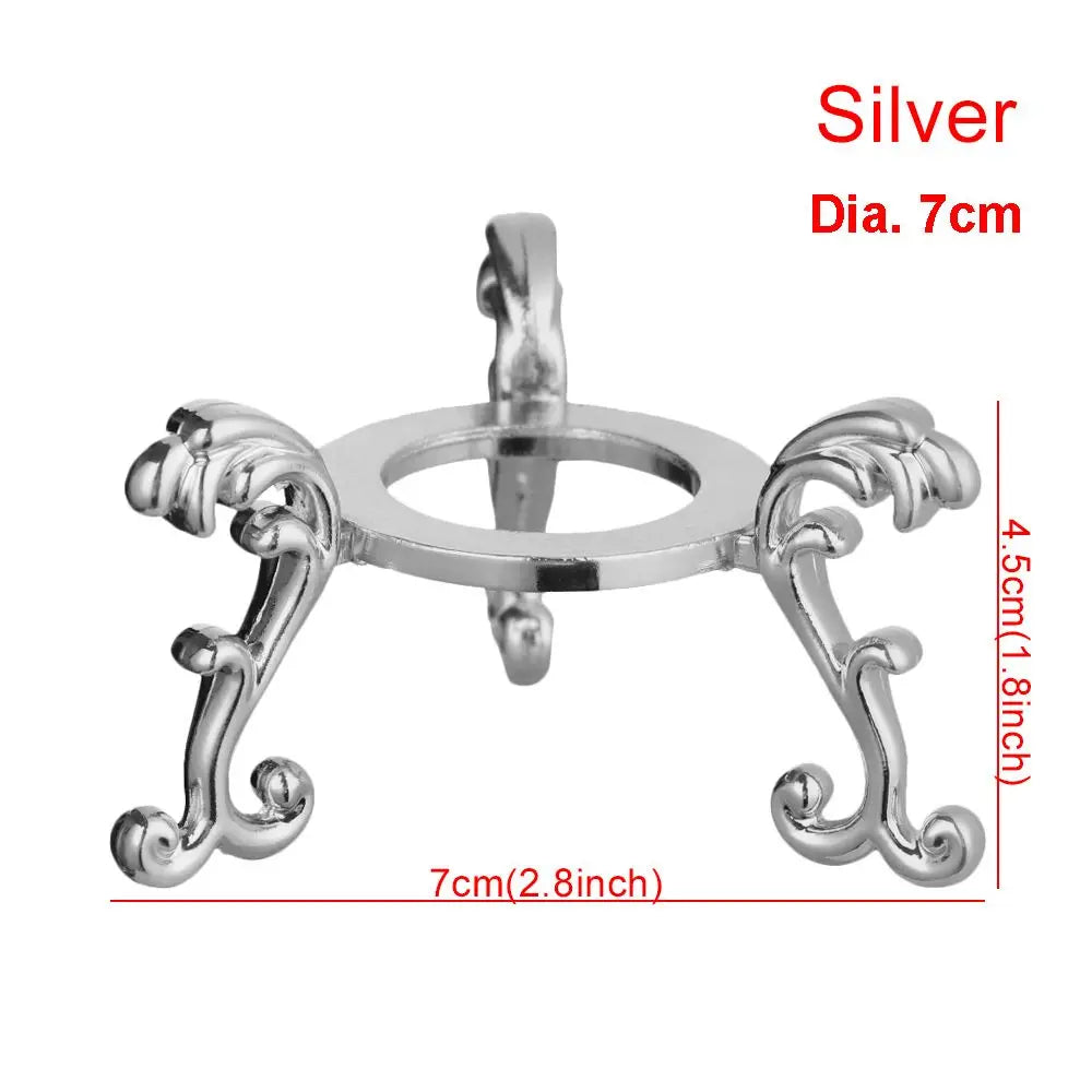 Crystal Ball Stand Display Holder Glass Sphere Stand Ball Base For Soccer Volley Ball Football Rugby Oasis Select silver dia7cm