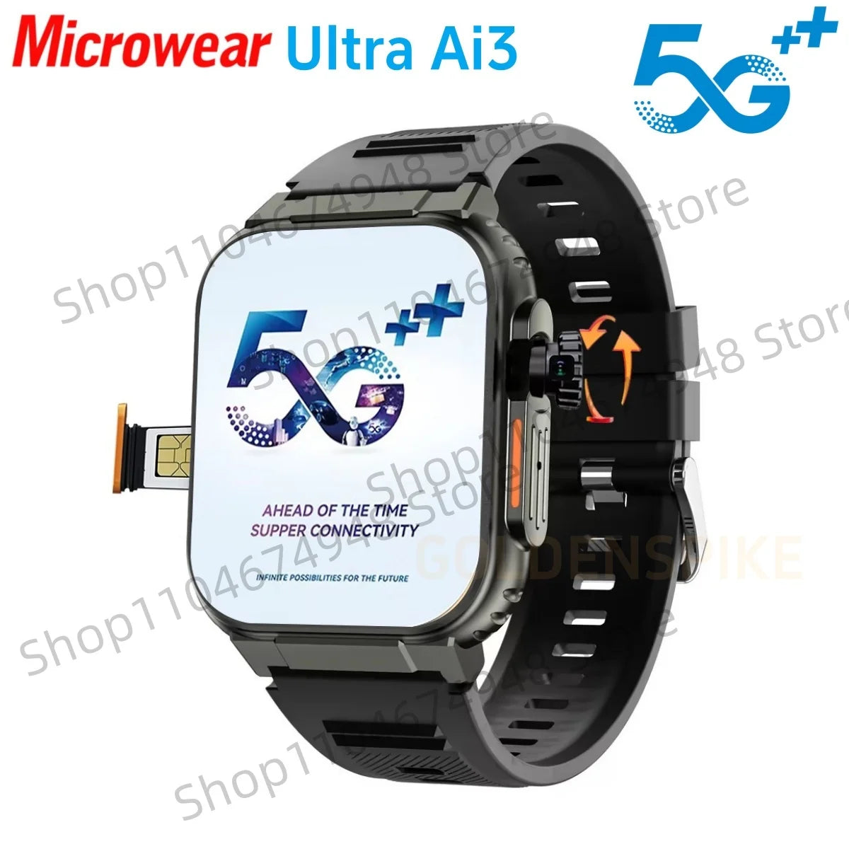 Ultra Ai3 4G Android Smartwatch | AMOLED GPS Rotating Camera