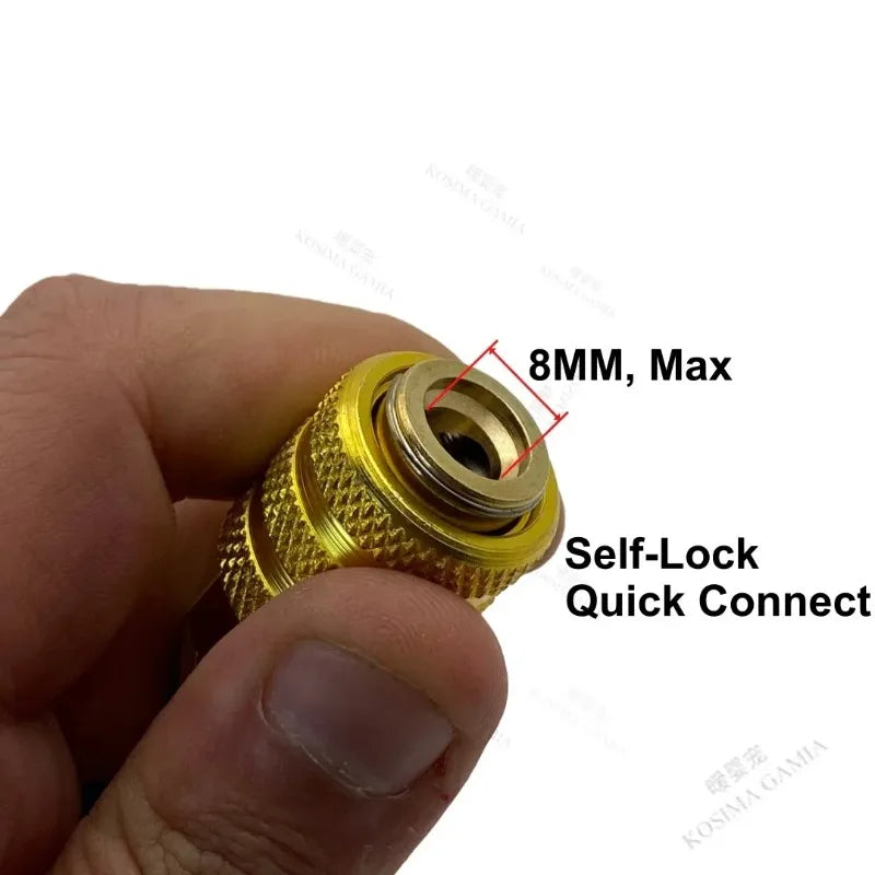 Inflation Adapter 8mm Leakproof Tire Inflation Quick Connector for Bicycle Motorcycle Car Tire Filling HD Conversion Accessories Oasis Select