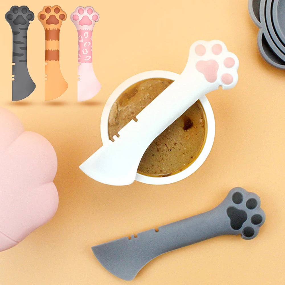 Multifunction Pet Canned Spoon Jar Opener Puppy Feeding Mixing Wet Dry Scoop Cat Dog Accessories Feeder Shovel Pets Tableware Oasis Select