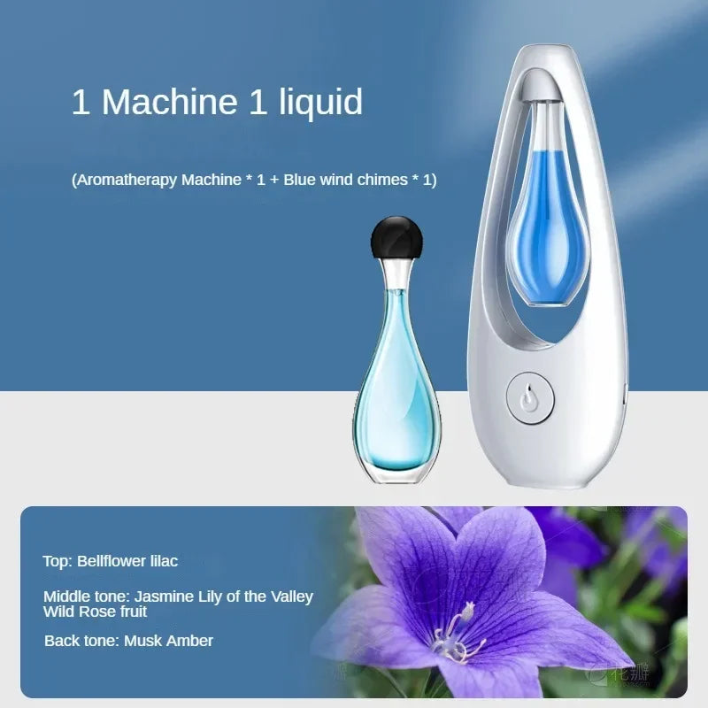 Room Air Freshener Spray Rechargeable Aromatherapy Diffuser/Hotel Home Fragrance Aromatherapy Essential Oil Diffuser Scent Oasis Select Blue wind chime set Other