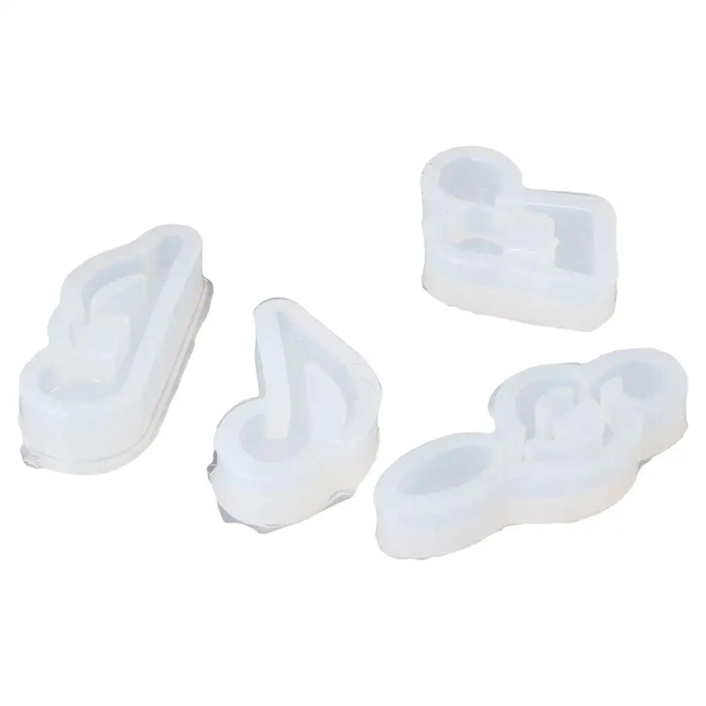 4Pcs Musical Note Silicone Mould White Music Note Silicone Freshie Mould Unique Silicone Mould Jewelry Pendant Oasis Select