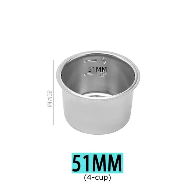 Espresso Filter Basket 51mm 58mm – 1/2/4 Cup Replacement Espresso Filter Basket Oasis Select 4 Cup 51mm