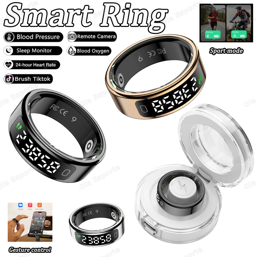 Ola Esporte Smart Ring – Display, Gestures & Health Tracking