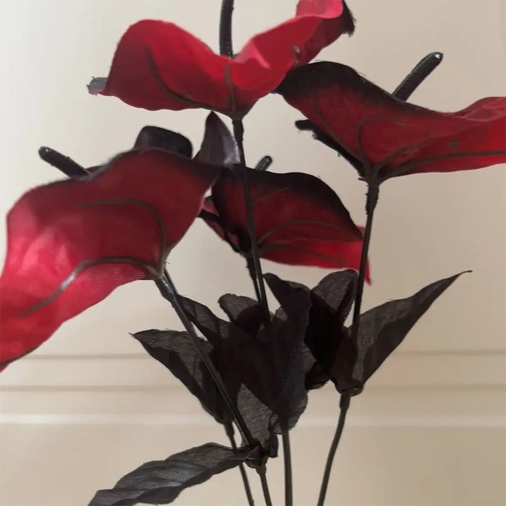 NEW Halloween Artificial Anthurium Multicolor DIY Calla Lily Artificial Flower Accessories Silk Faux Red Palm Flower Arrangement Oasis Select