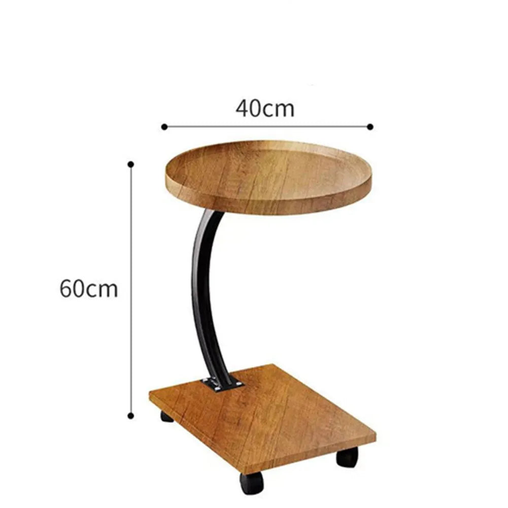 Multi-functional Sofa side table removable mini small coffee table small table with wheels sturdy and durable Oasis Select Log color B
