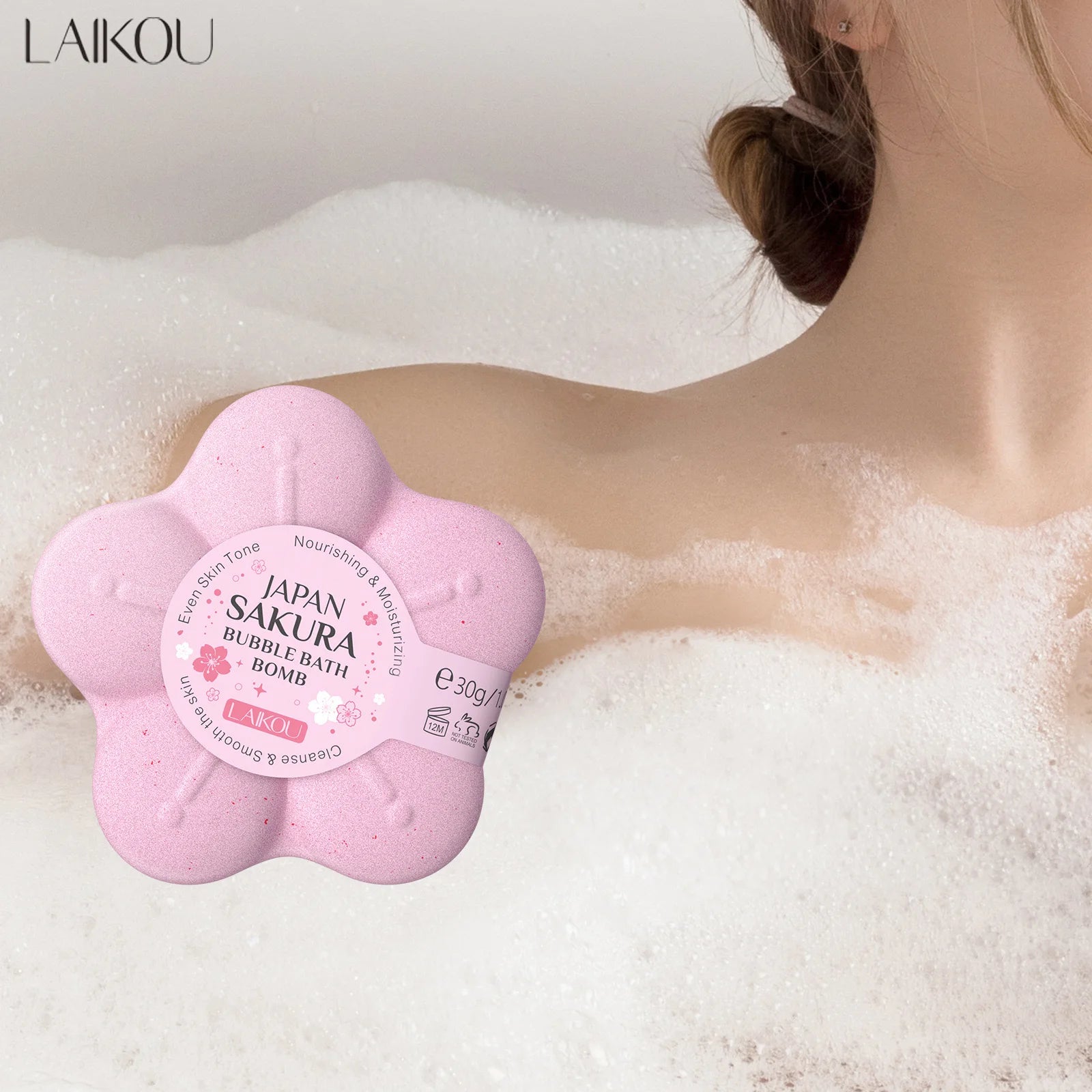 LAIKOU Aromatherapy Bath Bombs – Sea Salt Exfoliating & Relaxing Aromatherapy Bath Bomb Oasis Select 30g