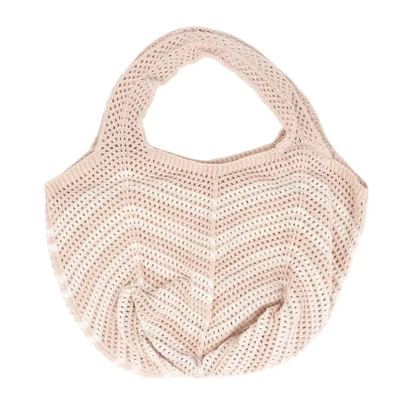 Versatile Knitted For Women Casual Summer Commuting Weaving Beach Holiday Style Soft Shoulder Bag Tote Shopper Bag Oasis Select Apricot