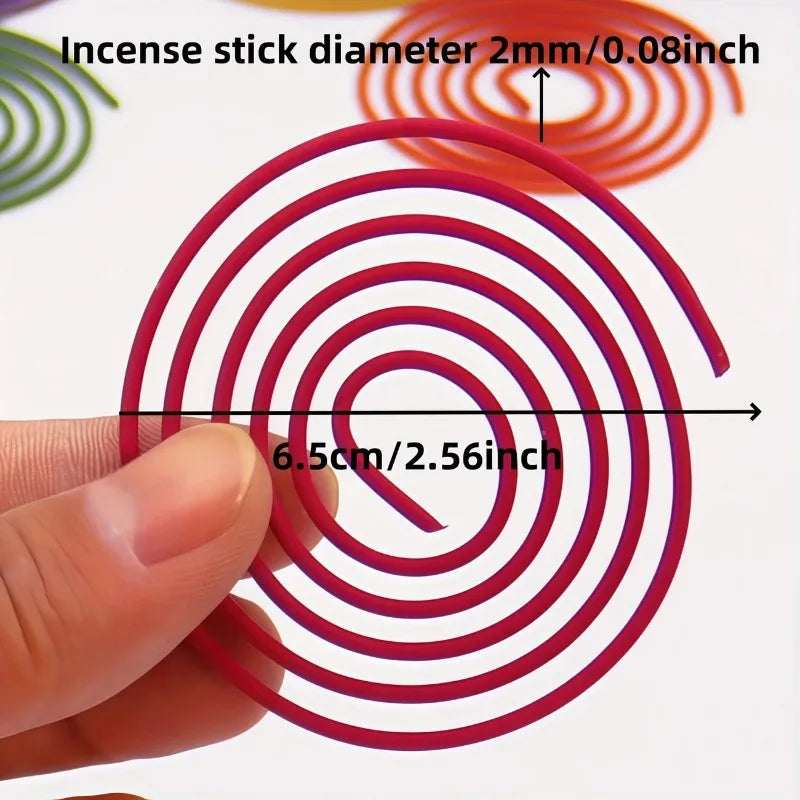 Mixed Fragrance Incense Sticks Spiral Shape Coil Incense Lemon Rose Jasmine Lavender Orange, 3-4 Hours Burn Time, Mild Fragrance Oasis Select