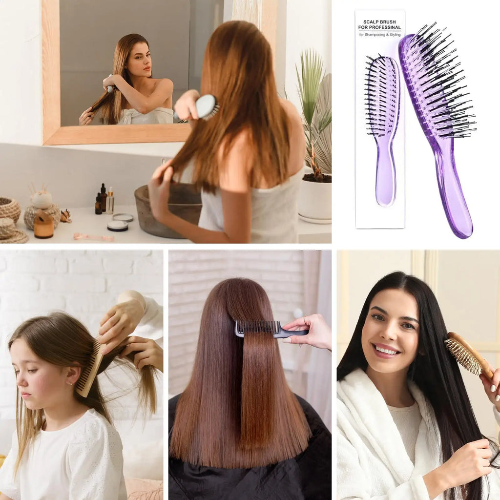 1pcs Head Massager Scalp Brush Hair Massager Shampoo Brush Wet Plastic Detangling Brush Hair Cleaning Comb 3 Colors Oasis Select