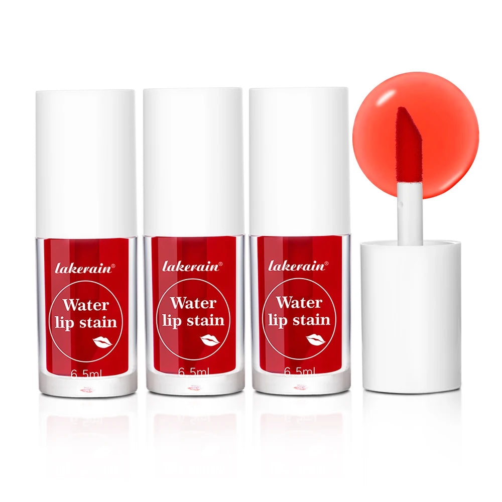 Lakerian Water Lip Stain Moisturizing Lip Glaze Long Lasting Lip Ink Face Lip Dual Purpose Waterproof Liquid Cosmetics Makeup Oasis Select 4x3 piece