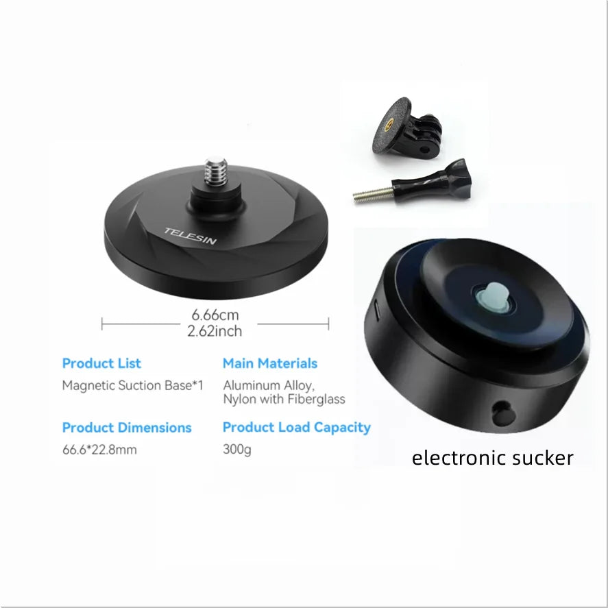 Magnetic Suction Camera Mount for DJI Osmo, Insta360 & GoPro