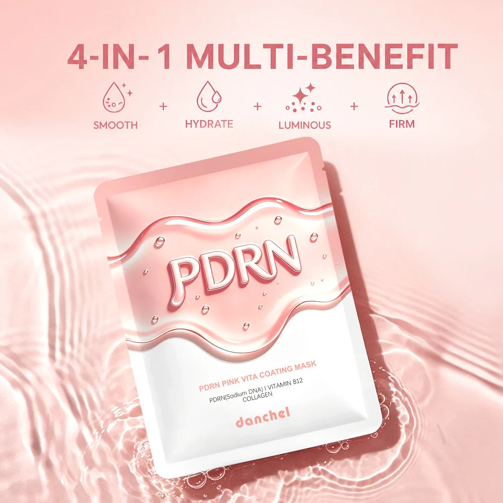 Salmon DNA PDRN Pink Vitamin Facial Mask Korean Glass Skin Hydrating Firming Balancing Sheet Mask Nourish Repair Daily Skin Care Oasis Select