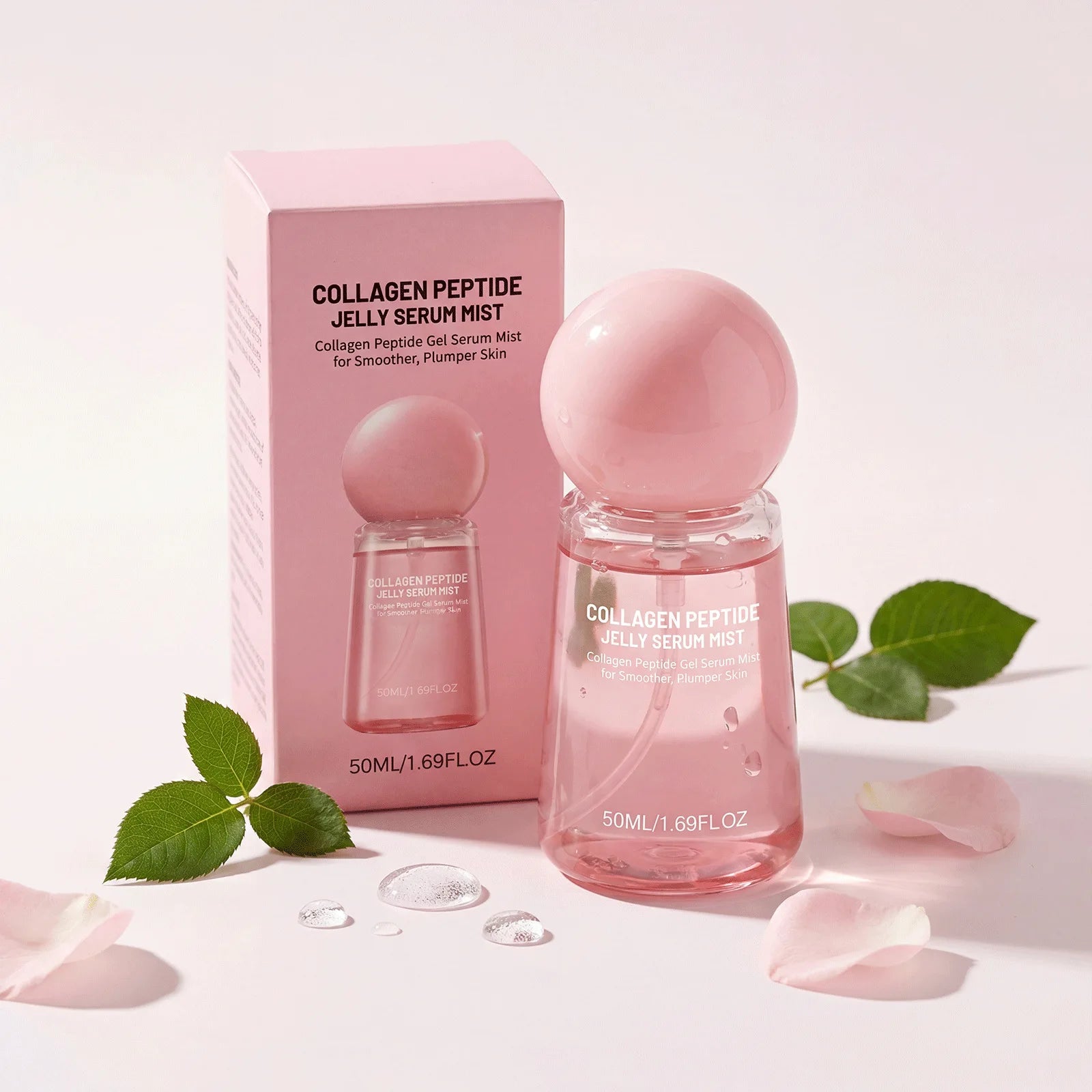 Collagen Peptides Jelly Serum Mist Brighten Skin Tone Smooth Dry Lines Hydrating Face Reduce Roughness Tighten Pores Face Spray Oasis Select