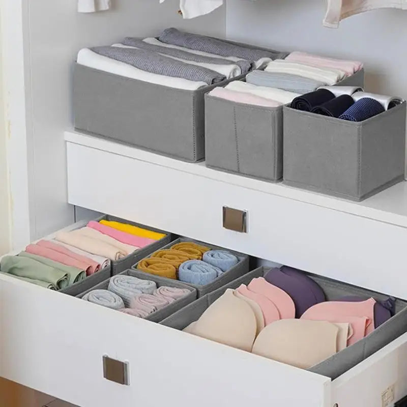 Clothes Organizer Storage Box Underwear Bra Socks Cabinet Drawer Organizer T-Shirt Storage Basket Wardrobe Storage Organizers Oasis Select