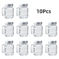 10Pcs-Mini Glass Jar Set Glass Bottles with Aluminum Lids 35ml Empty Sample Jars, Seal Containers, Essential Oils Storage Vials Oasis Select 10Pcs
