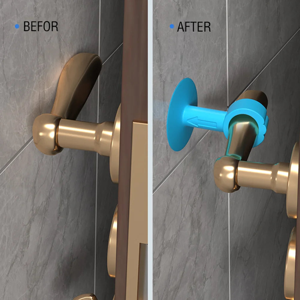 Soft Silicone Door Stopper Anti-damage Wall Protector Suction Cup Door Handle Bumper Mute Protect Walls Furniture Fittings Oasis Select