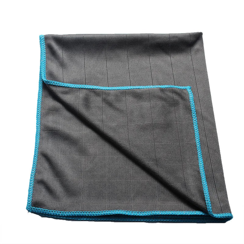 Microfiber Carbon Cloth to Wipe Windows Wine Glasses Tableware Glass Cleaning Cloth Carbon Fiber Rag Oasis Select blue