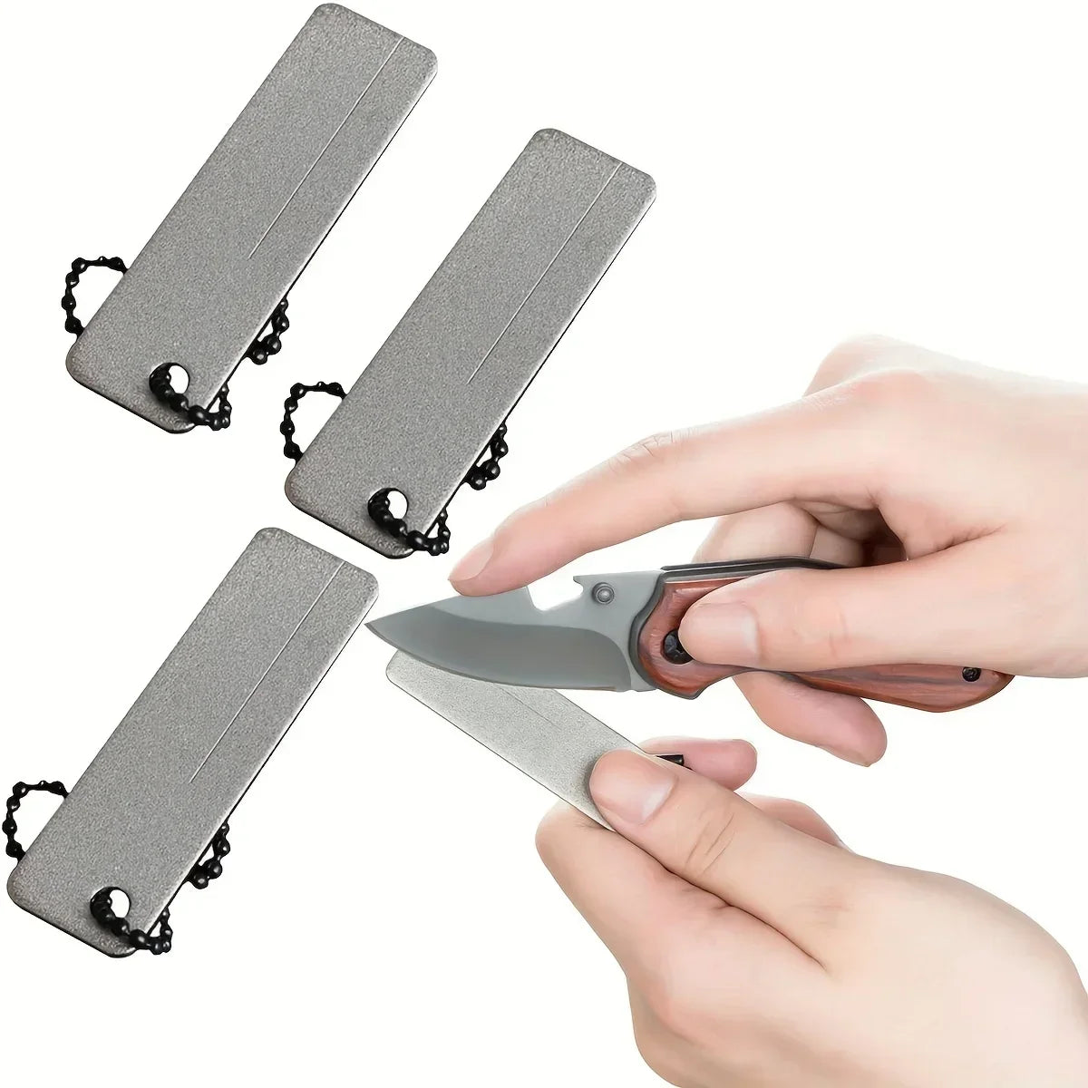 Knife Sharpener Diamond Pocket Tools Mini Keychain Outdoor Camping Sharpener Outdoor Camping Tool Emery Nail File Oasis Select