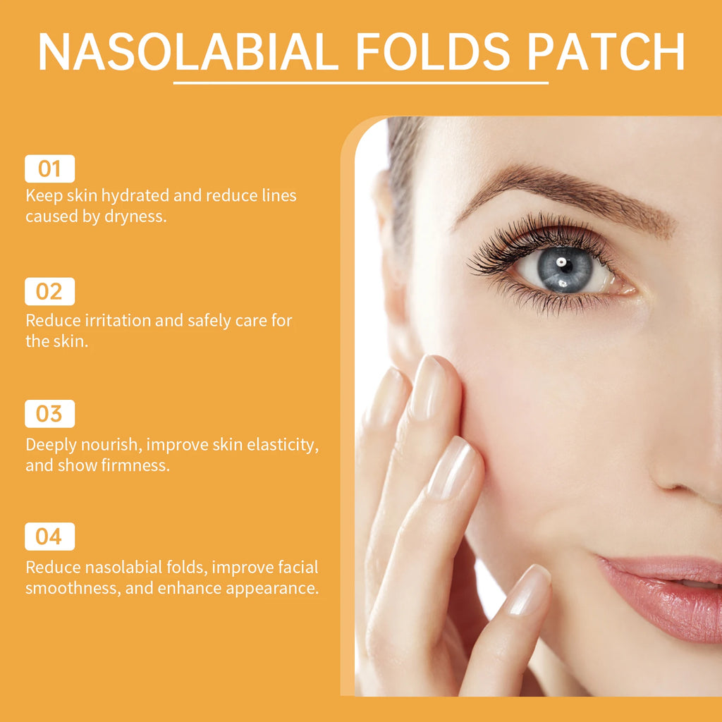 Nasolabial Fold Patch Face Lifting Sticker Fade Fine Lines Moisturizing Anti-Wrinkle Hydrating Daily Use Skincare Essential Oasis Select