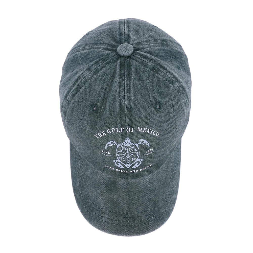 Washed Cotton Baseball Cap Retro Golf Dad Hat Adjustable Trucker Hat Plain Cap Outdoor Sports Sun Hat for Men Women Unisex Oasis Select
