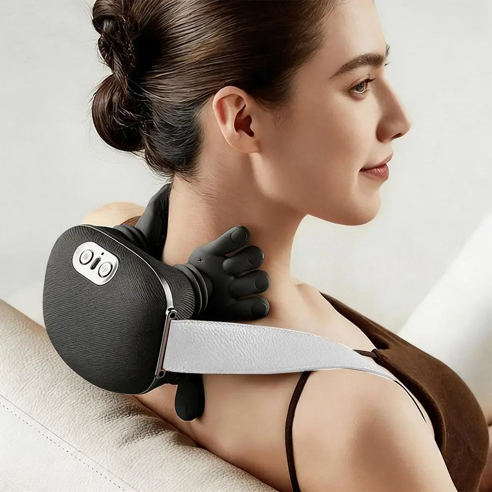 Portable Wireless Massager Neck and Shoulder Massager, Bionic Shiatsu Massager with Deep Kneading, Simulate Human Hand Massage Oasis Select