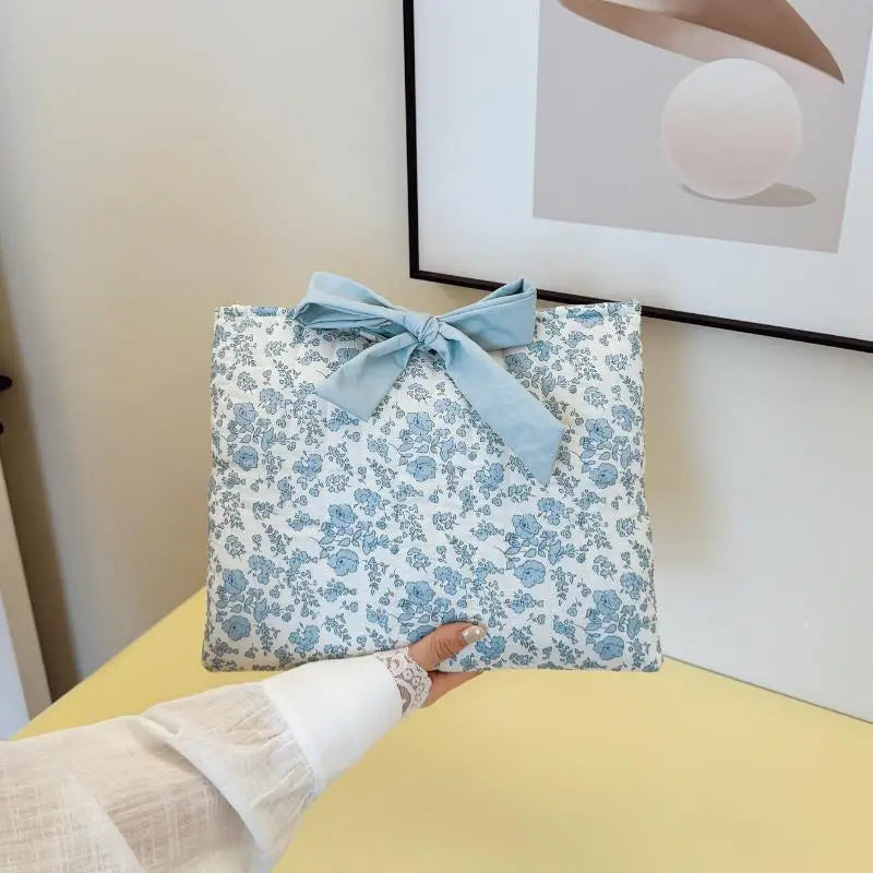 Floral Print Fabric Makeup Bag Women's Cosmetic Pouch 꽃무늬 천 메이크업 가방 Сумка женская Travel Organizer Floral Book Storage Bag Oasis Select