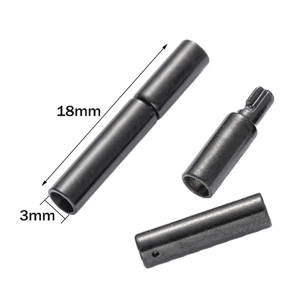 5pcs 304 Stainless Steel Cord End Caps Bayonet Clasps 1/2/3mm Hole Leather Rope Buckle for DIY Bracelet Necklace Jewelry Making Oasis Select Black 3.0mm