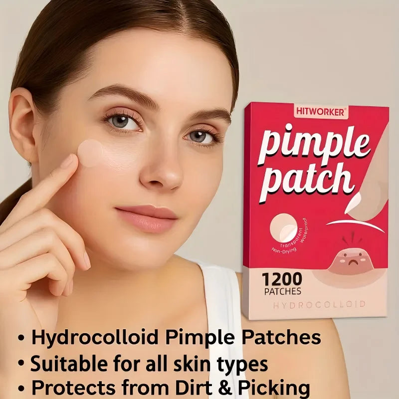 1200pcs/set of round hydrogel patch for acne coverage, which can effectively absorb acne secretion and mildly clean pores Oasis Select