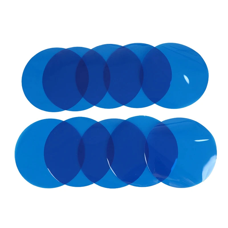 5/10Pcs 10CM Lamp Color Correction Film Self Adhesive Transparent Filter Sheets Light Gel For Headlights Bedrooms Living Rooms Oasis Select Tranquil Blue 10pcs