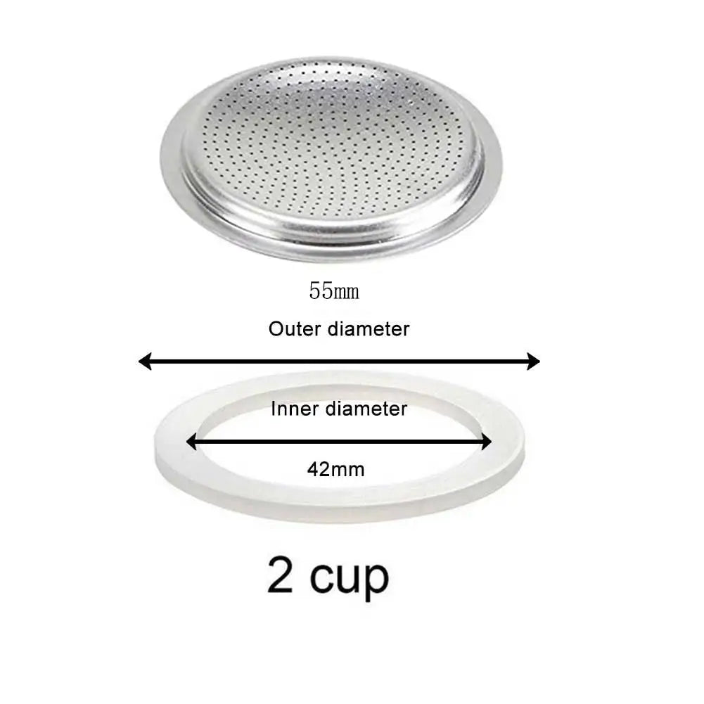Coffee Rubber Ring Italian Moka Pot Flexible Washer Gasket Ring Replacenent Parts For Cups Moka Pot For Express Pots Oasis Select 2 cup