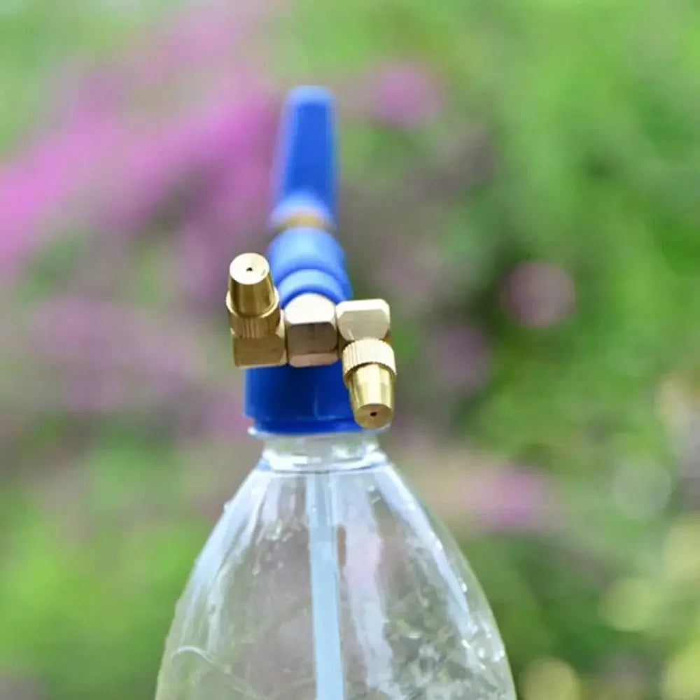 Portable Brass Atomizing Misting Nozzle Push-pull Single/double Head Water Nozzle High Pressure Universal Garden Sprayer Oasis Select
