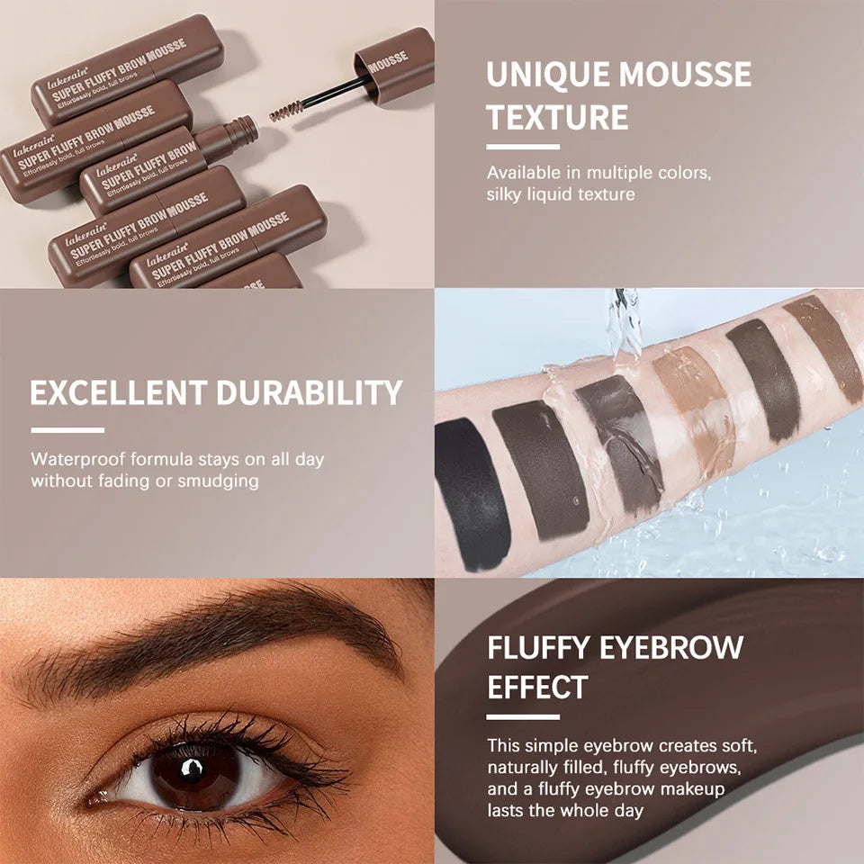3mlBrow Volumizing Mousse, 3D Long Lasting Eyebrow Gel Cream, Natural Shaping Eyebrow Tint Makeup Oasis Select
