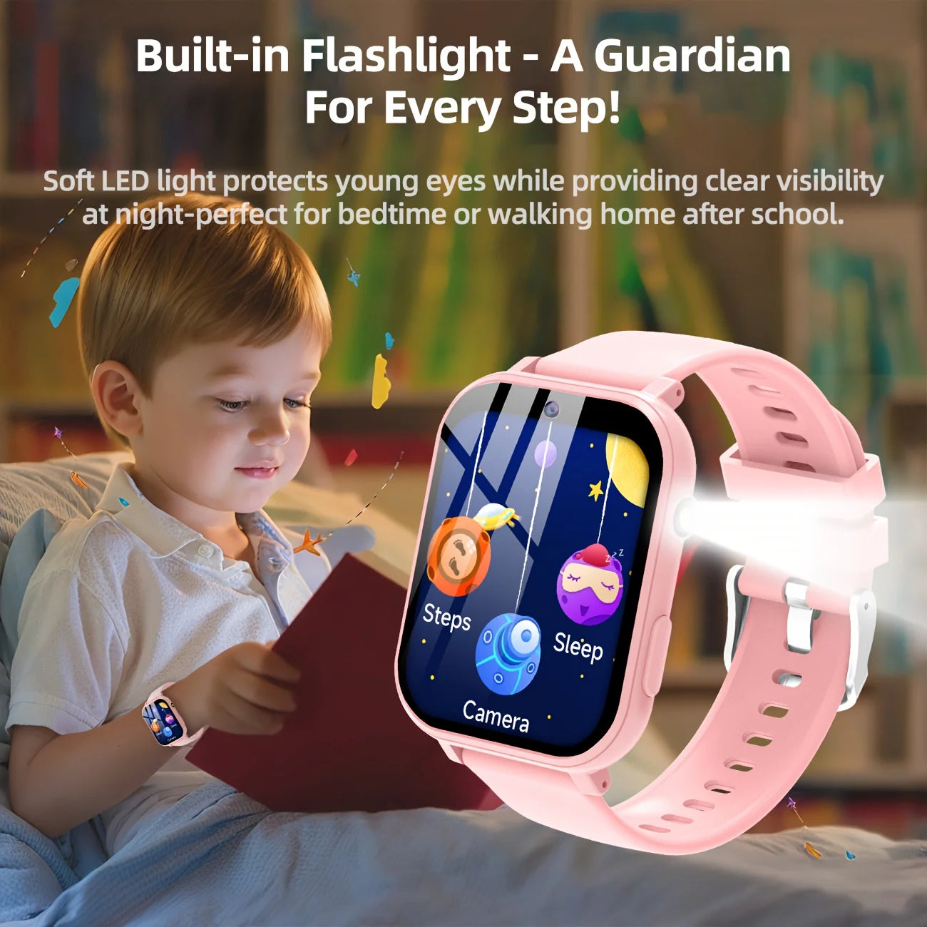 Kids' Smartwatch – 18 Games, Camera, LED Light & Pedometer