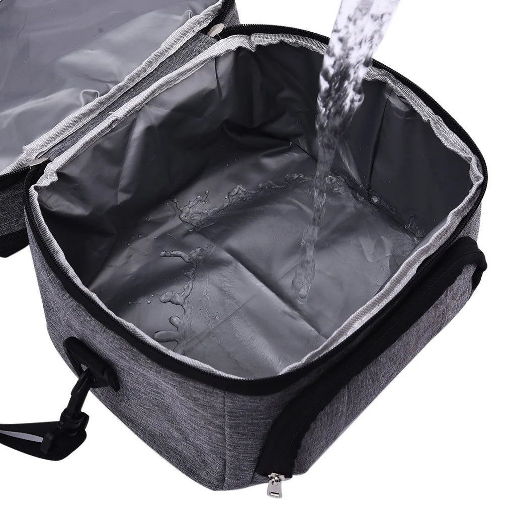 Double-Layer Insulated Lunch Bag – Waterproof Thermal Tote with Adjustable Strap