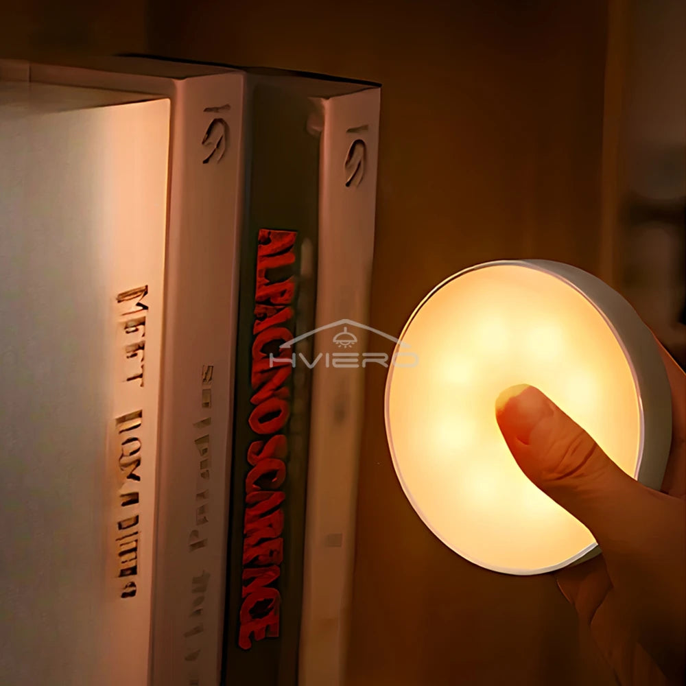 LED Motion Sensor Night Light – USB Rechargeable Wireless Lamp