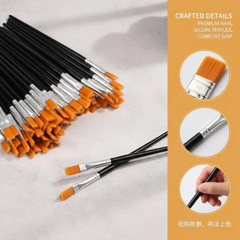 1set Nylon Hair Paint Brushes Set for Acrylic Watercolor Gouache Oil Digital Painting Detail Liner Brush for Canvas Plaster Doll Oasis Select