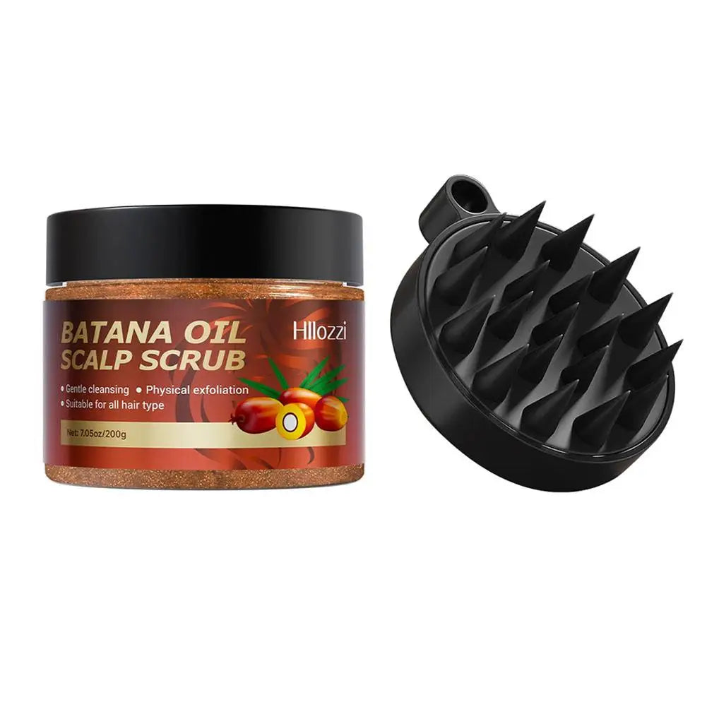 Batana Strengthening Hair Shampoo Conditioner Anti Frizzy Moisturizing Scalp Soften Hair Smoothing Repair Damaged Hair Care Set Oasis Select Body Scrub Comb