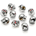 4Pcs Skull Style Tire Valve Stem Caps , Tire Wheel Valve Stem Dust Caps for Cars Trucks Trailers SUV's RV's Motorcycles Bikes Oasis Select Silver-4Pcs
