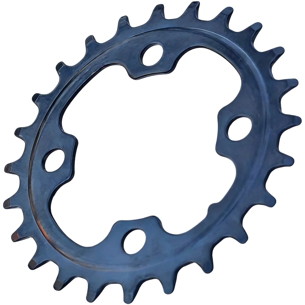 24 Tooth Round Chainring BCD64mm 4 Bolts Black Stainless Steel For 9 10 11 12 Speed Bicycle Crank Oasis Select
