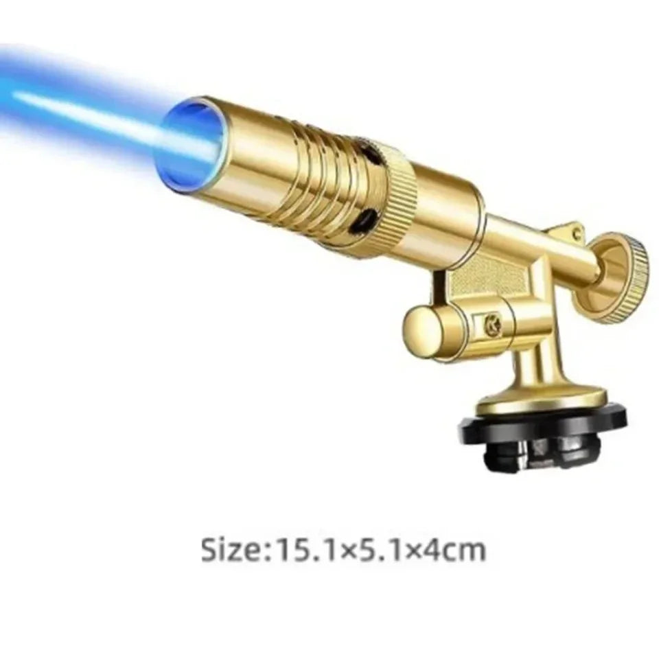 Portable Gold Copper Gas Welding Torch High Temperature Flame BBQ Cooking Brazing Tool for Outdoor Heating And Metal Joining Oasis Select