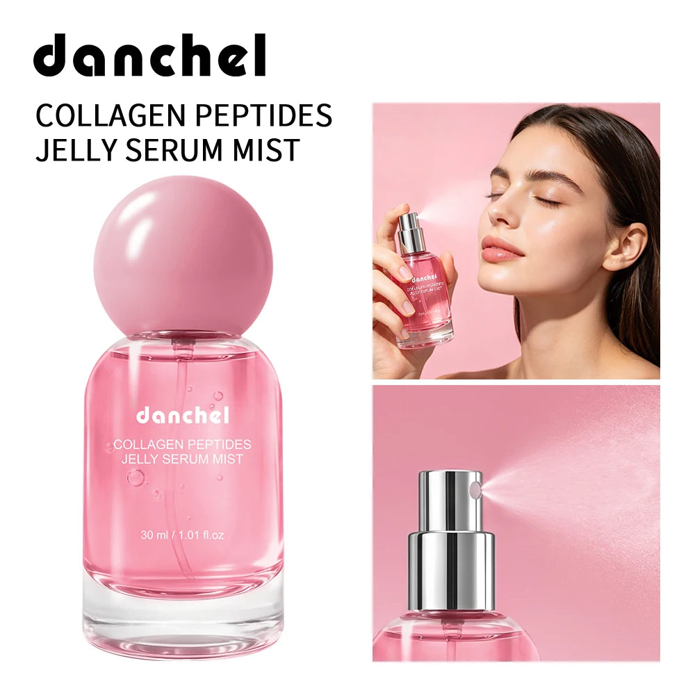 Collagen Peptides Jelly Serum Mist Korean Skin Care Hydrating Face Spray Anti Aging Plumping Firming Sprayable Hydrogel Travel Oasis Select
