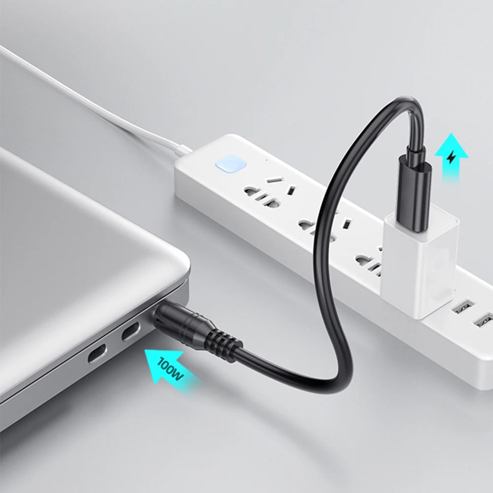 PD 100W USB-C to DC 5525 Power Cable – 9V 12V 15V 20V USB-C Power Adapter Cable Oasis Select
